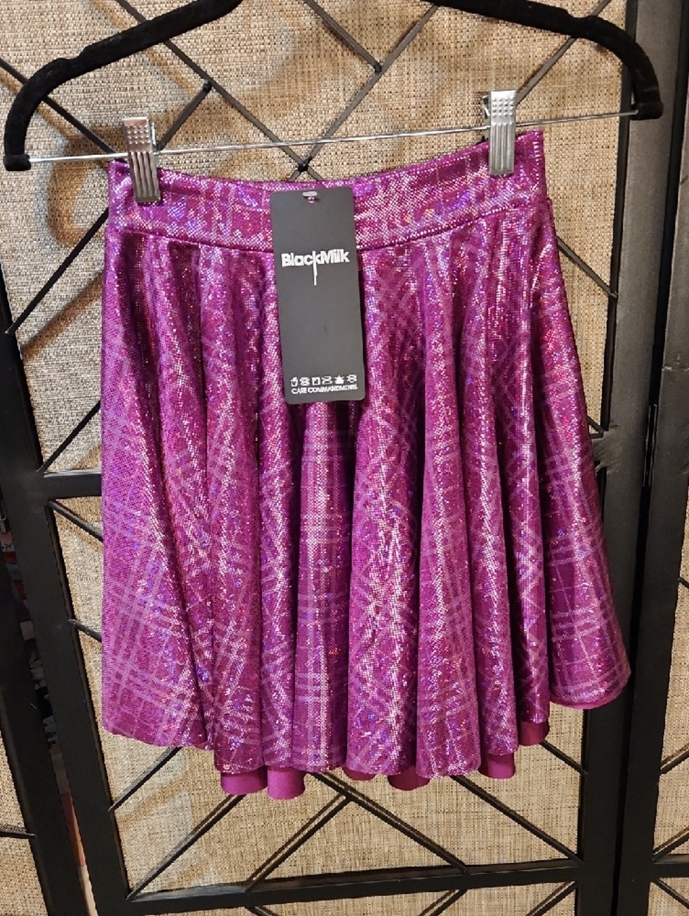 NWT BlackMilk Disco Doll Pink Tartan Cheerleader Skirt